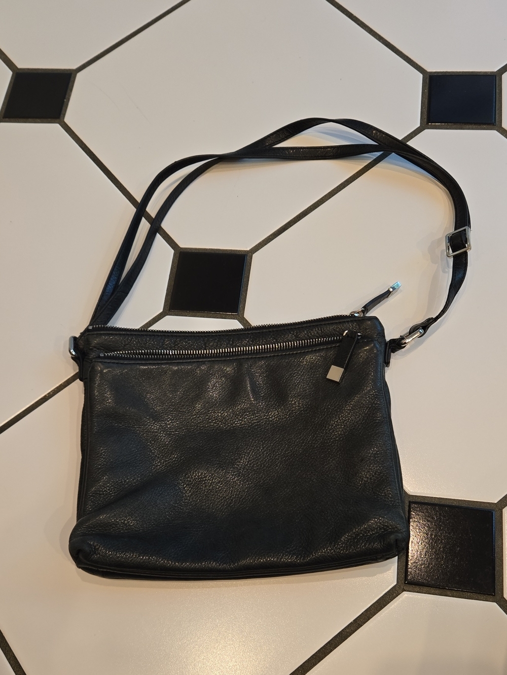 Margot Black Leather Purse